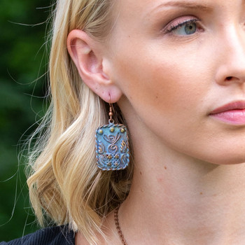 Anju Jewelry Copper Patina Earrings model view