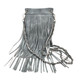Black Rugby Contrast Trim Fringe Decor PVC Clear Shoulder Bag