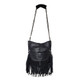 Alla Leather Art Gray Fringe Purse New With Dust Bag And Tags