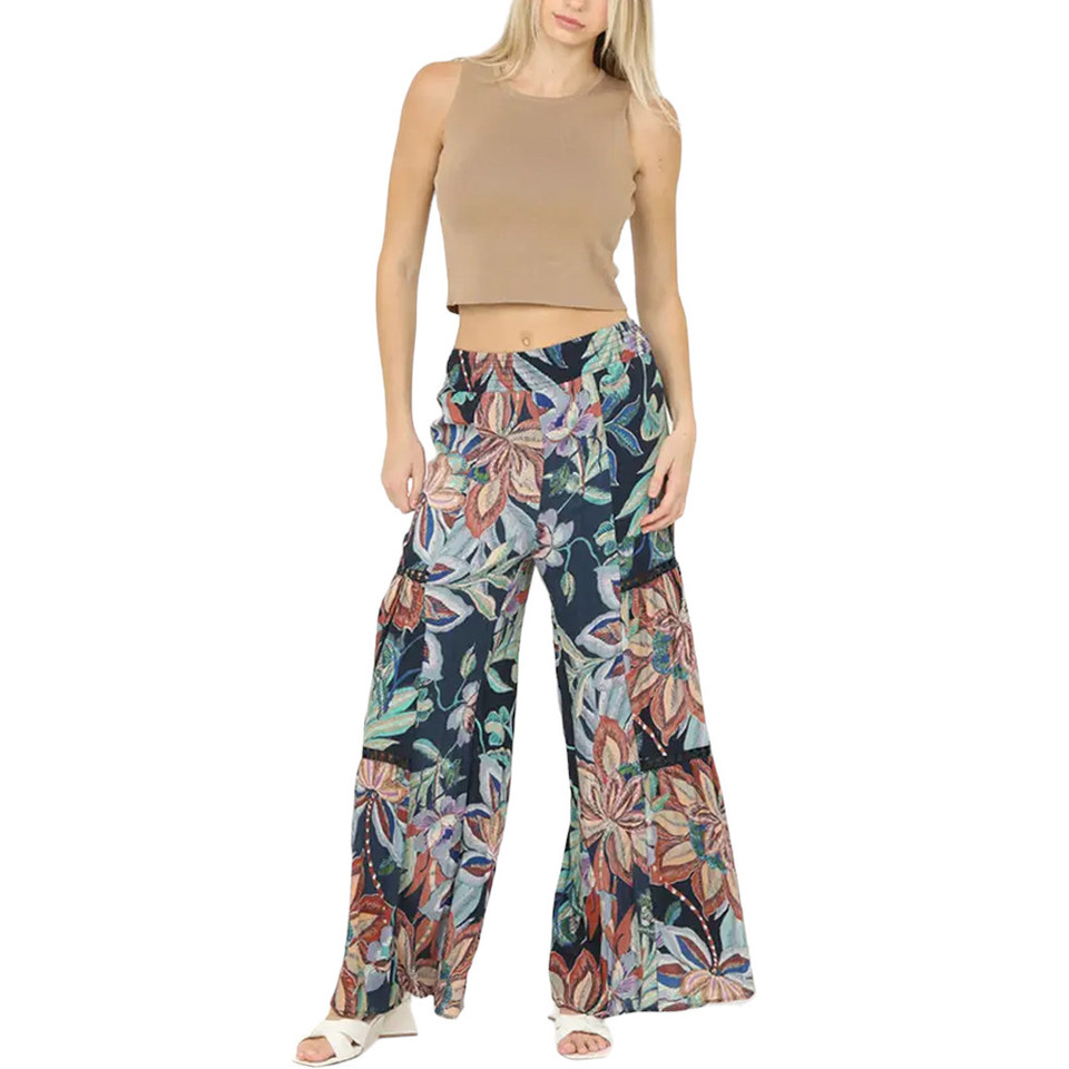 Tropical Fruit Wide-Leg Pants