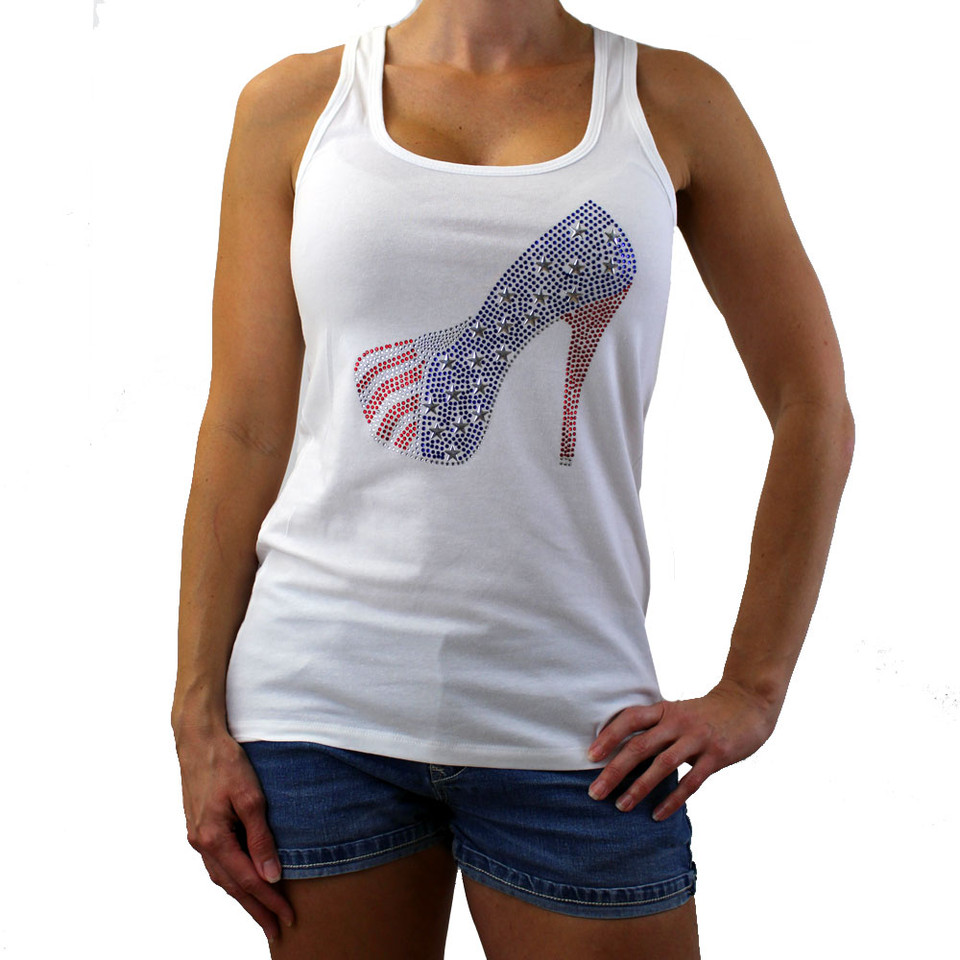 USA AMERICA GRAPHIC KNIT TANK TOP