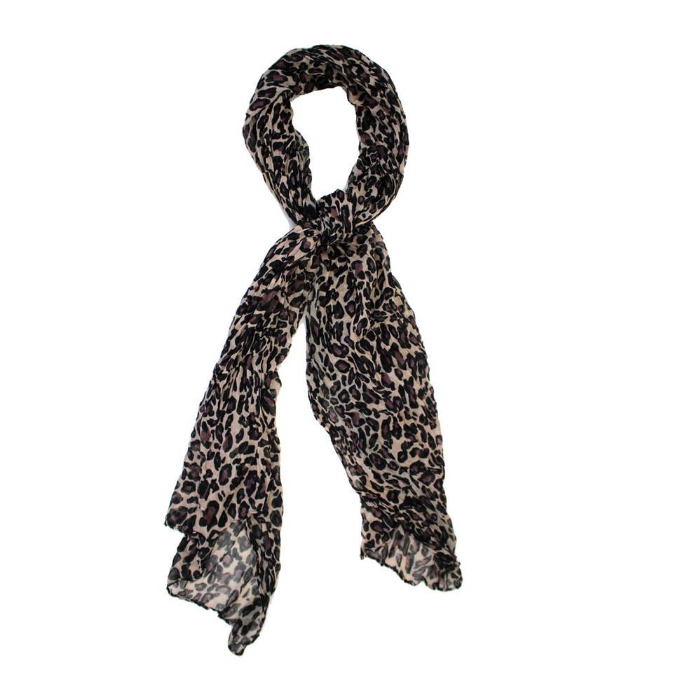 Dior Purple Cheetah Print Scarf