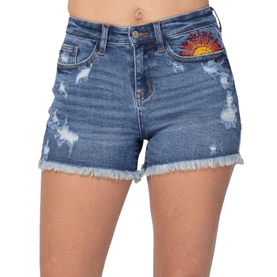 Judy Blue Cut Off Leopard Short main image 1