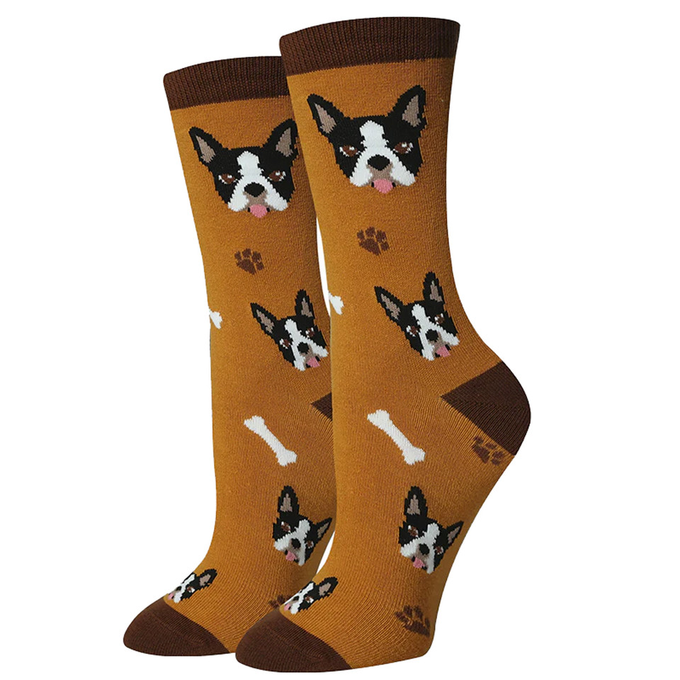 Socksmith Women's Socks Yorkie Terrier Puppy Dog Purple Leopard Boutique