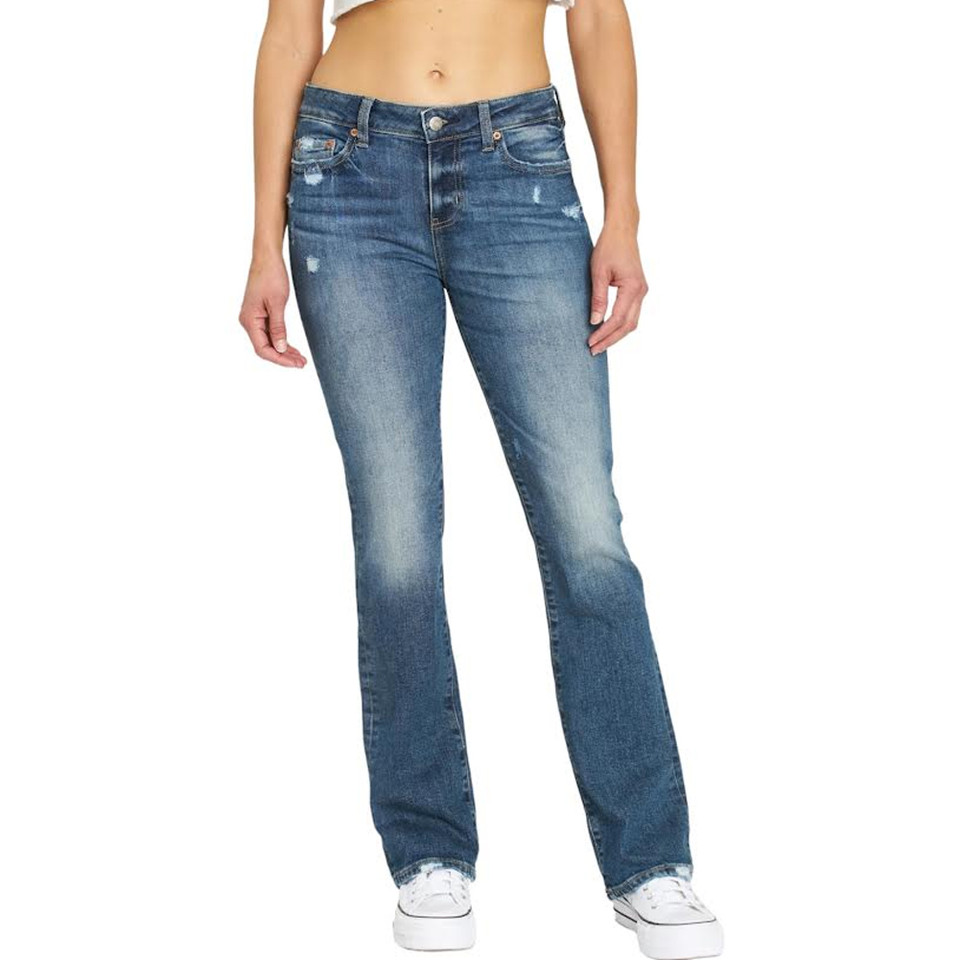 High Rise Wide Leg Pearl & Rhinestone Denim
