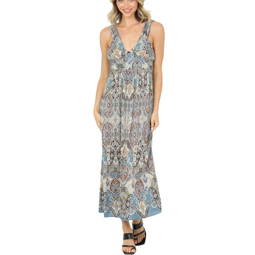 ANGIE DEEP V-NECK TIE BACK DRESS | PURPLE LEOPARD BOUTIQUE