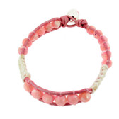 Pink Mother of Pearl Beaded Bracelet