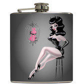 Mr Pinky's Pin Up Liquid Courage Stainless Steel Flask Alcohol Wedding Party