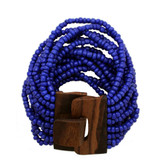 Royal blue bali beaded bracelet.