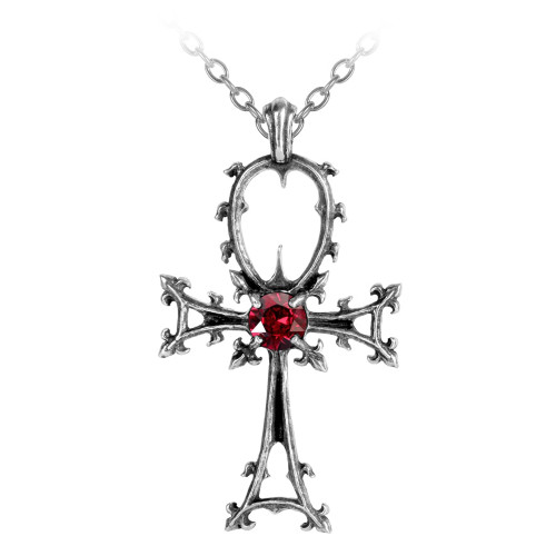 アクセサリー AlchemyGothic P458 St.Sepulchre cross Amazon.com: Alchemy Gothic Black Enamel Osbourne`s Cross Necklace