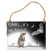 OMG It's an Angel Hanging Metal Sign Home Decor