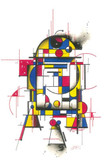 Droid by HEK Star Wars Movie R2-D2 R2D2 Character Robot Fine Art Print