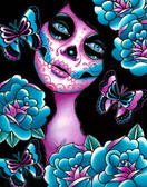 Carissa Rose Memento Sugar Skull Canvas Giclee