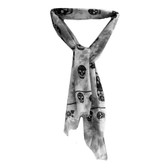 Gray tie dye skull scarf