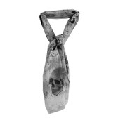 Large skull gray tie dye scarf.
