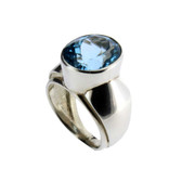 Blue Topaz sterling silver ring.