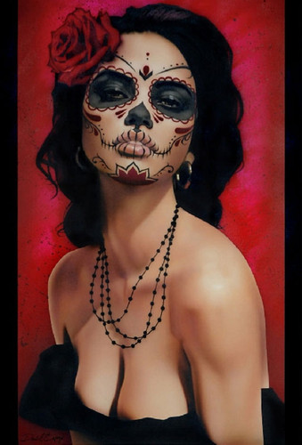Isabella Muerta by Daniel Esparza Sugar Skull Canvas Giclee 