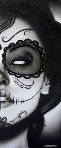 Sophia La Muerta by Daniel Esparza Sugar Skull Canvas Giclee