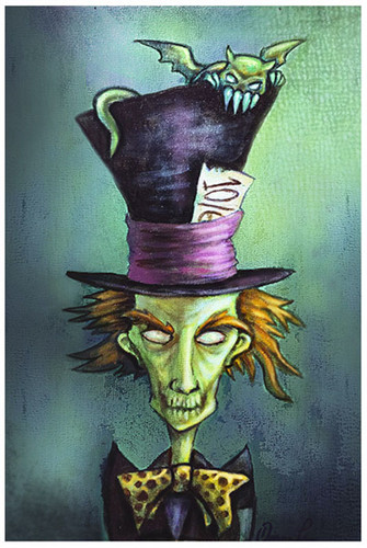 Mad Hatter by Diana Levin Fine Art Print - Purple Leopard Boutique