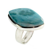 Sterling silver Larimar ring.