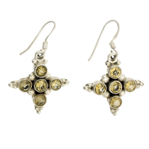 •WILLOW• citrine + silver dangle earrings