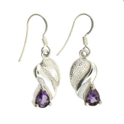 Purple Amethyst Dangle Earrings Sterling Silver Jewelry - Purple ...