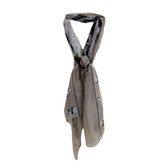 Tan and White Skull Design Scarf or Sarong