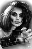 Open Coffin by Horbe Canvas Giclee Art Print Sexy Woman Sugar Skull