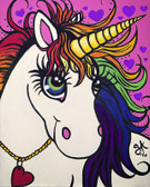 Unicorn by Skinderella Canvas Giclee Art Print Colorful Pony