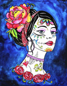 Haunting Beauty by Melody Smith Canvas Giclee Art Print Tattooed Woman