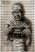 Halloween Monster Mummy Mugshot by Marcus Jones Screaming Demons Fine Tattoo Art Print