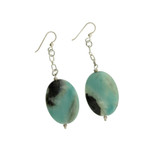 Jasper sterling silver dangle earrings.