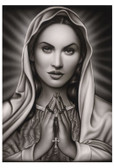 Praying Mary by Spider Tattoo Art Print Adrian Castrejon