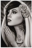 Tattooed Mary by Spider Tattoo Art Print Adrian Castrejon