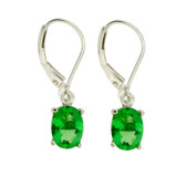 Green Helenite Sterling Silver Earrings