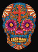 Dia Skull by Lil Chris Canvas Giclee Art Print Day of the Dead