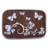 Butterfly stainless steel belt buckle.