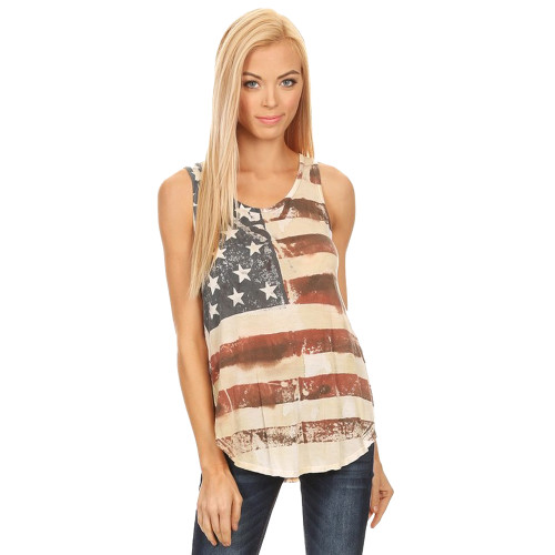 T-PARTY AMERICAN FLAG TANK TOP | PURPLE LEOPARD BOUTIQUE