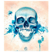 Christina Ramos Blue Skull Canvas Art Print