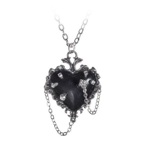 Skull Heart La Mort De Coeur Pewter Pendant Necklace Alchemy Gothic P452 -  Purple Leopard Boutique