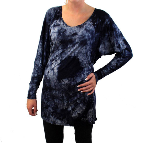 Dark Blue Shirt Tunic Top Tie Dye Mini Dress Shirt Woman's - Purple Leopard Boutique Dark Blue Shirt Tunic Top Tie Dye Mini Dress Shirt Woman's - Purple Leopard Boutique