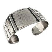 Kashi Hammered Embossed Bracelet Cuff