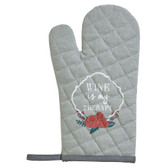 Wine Therapy Upcycled Canvas Oven Mitt