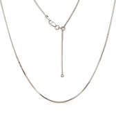 22" adjustable sterling silver 0.9 mm snake chain. 