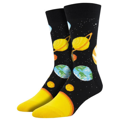 SOLAR SYSTEM MEN'S CREW SOCKS | PURPLE LEOPARD BOUTIQUE