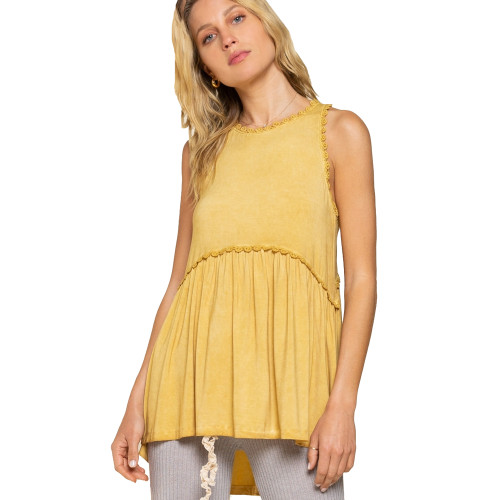 DANDELION YELLOW FLOWY TANK TOP