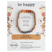 SoulKu Carnelian Be Happy Bracelet