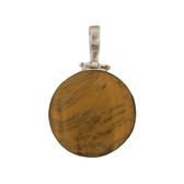 Brown Tigers Eye large round pendant. 