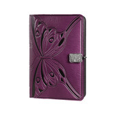 Orchid butterfly leather journal. 