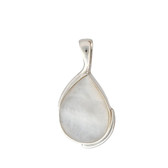 Small Mother of Pearl teardrop shaped pendant. 